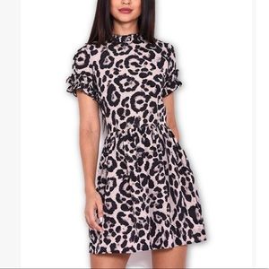 Leopard print mini dress. New with tags